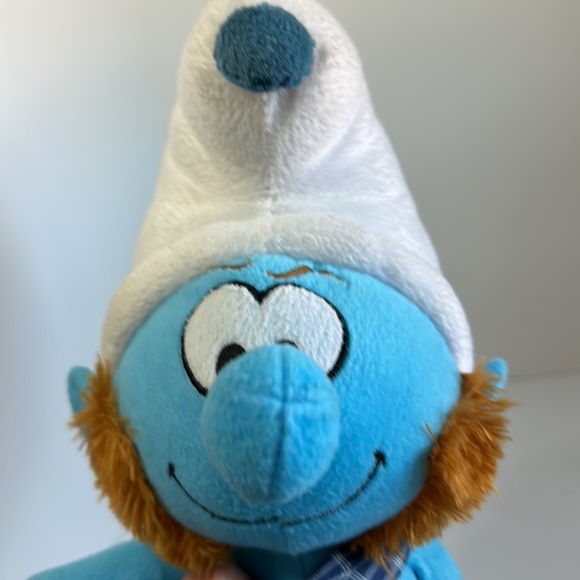 The SMURFS MOVIE GUTSY Smurf Irish Scottish Blue Plush Kilt 17 inches - Picture 10 of 11